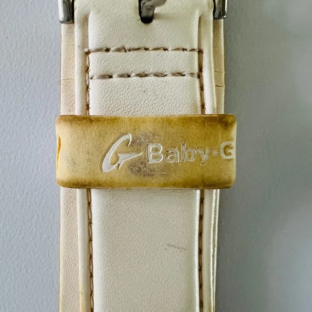 CASIO Baby-G White Replaceable Leather Strap Watch BGM-101